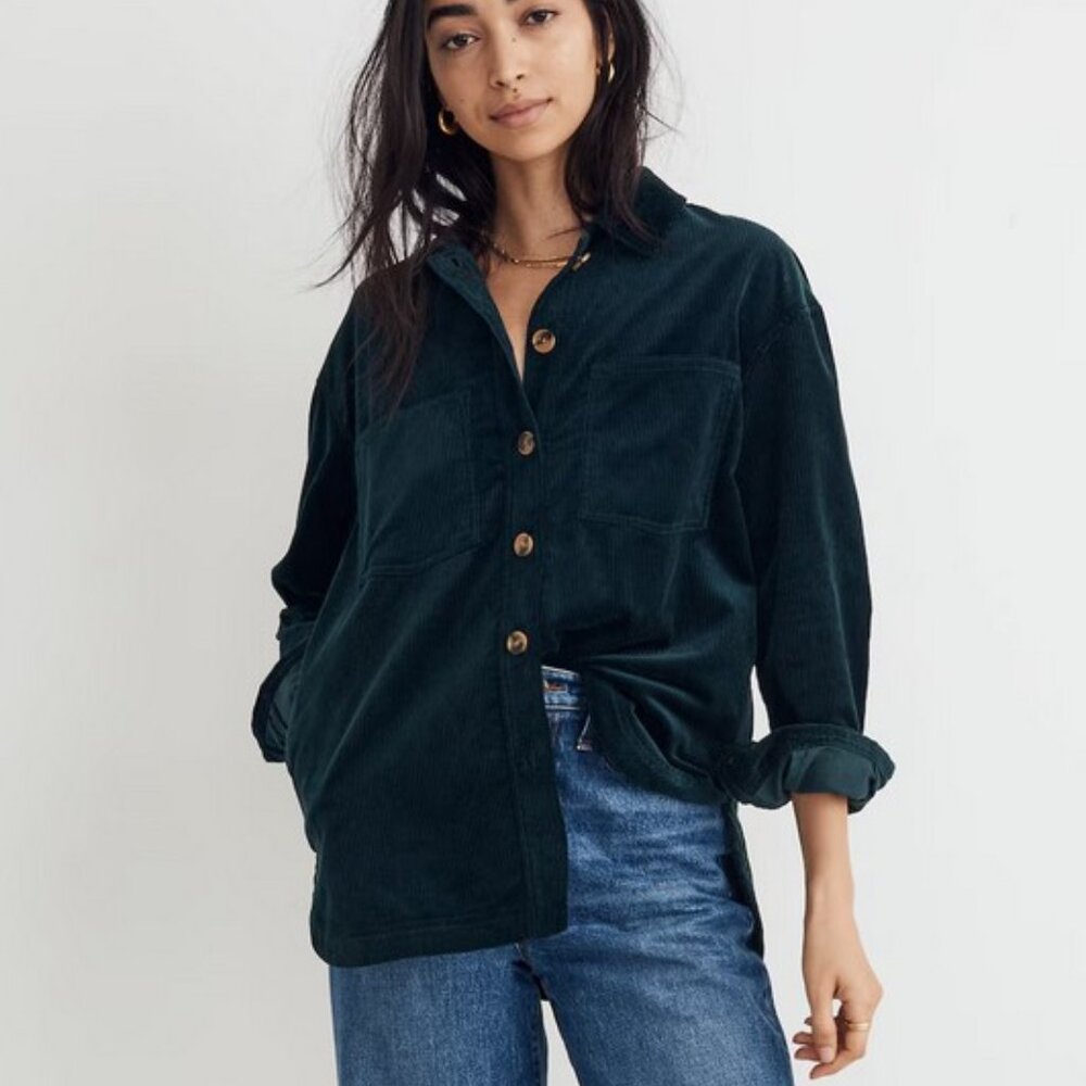 Madewell Corduroy Kentwood Oversized Shirt-Jacket